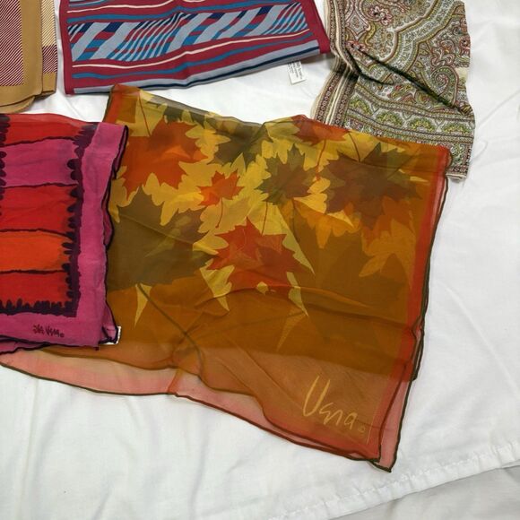 Lot 15 Vintage MCM Scarves VERA Italy Japan Silk nylon Polyester 50s 60s 70s 80s - Picture 2 of 16